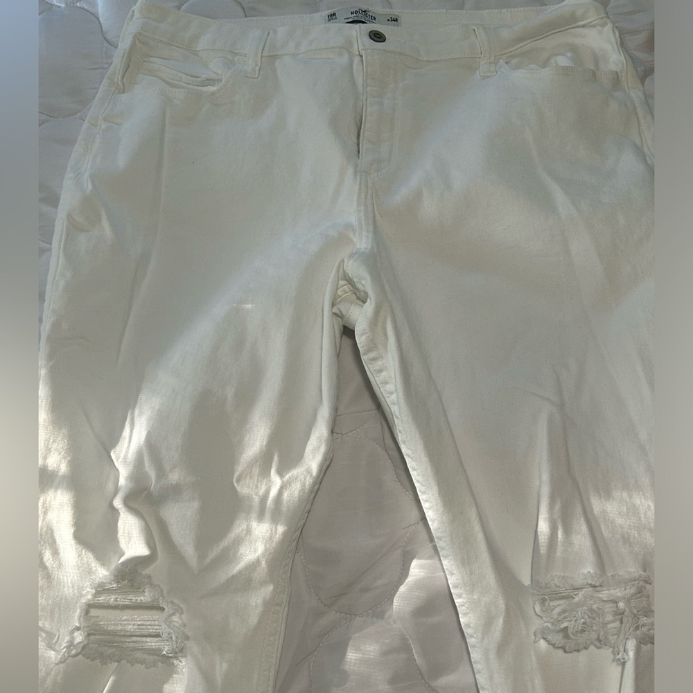 Distressed white Hollister Skinny Jeans
